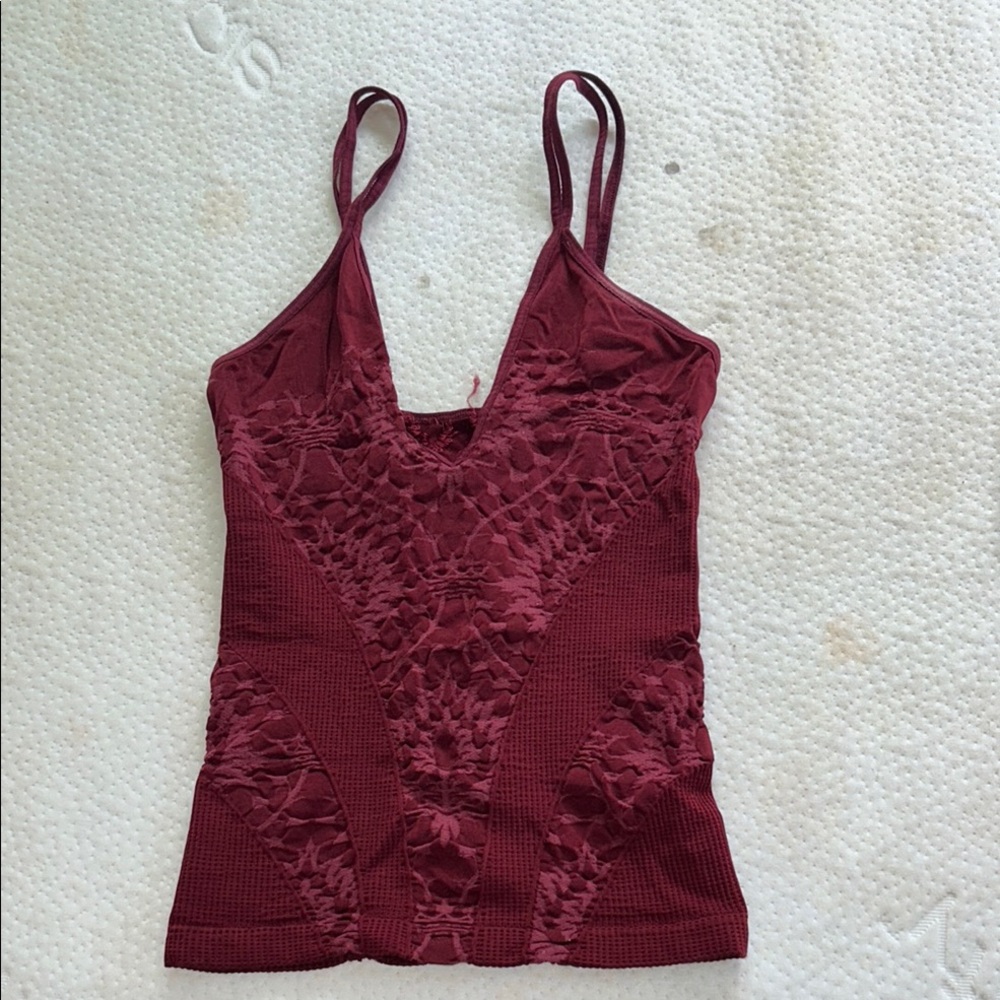Elegant Burgundy Lace Women's Top
